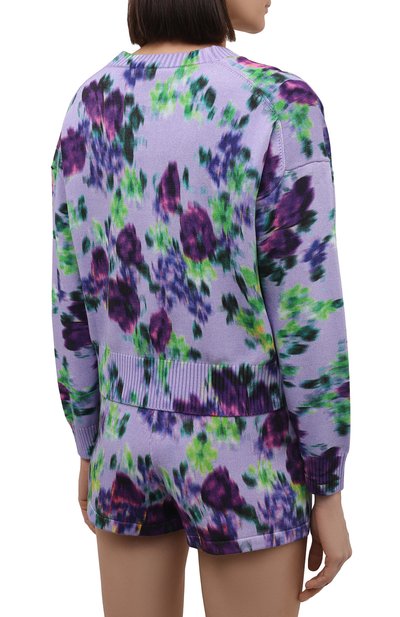 Кардиган из хлопка и вискозы KENZO сиреневого цвета по цене 42400 руб., арт. FC52CA6543CA, фото 4 Кардиган из хлопка и вискозы KENZO, арт. FC52CA6543CA, фото 4
