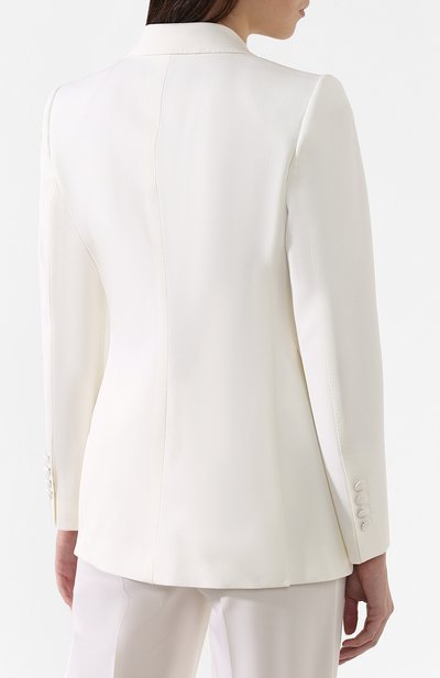 Шерстяной жакет DOLCE & GABBANA белого цвета по цене 254000 руб., арт. F294TT/FUCCS, фото 4 Шерстяной жакет DOLCE & GABBANA, арт. F294TT/FUCCS, фото 4