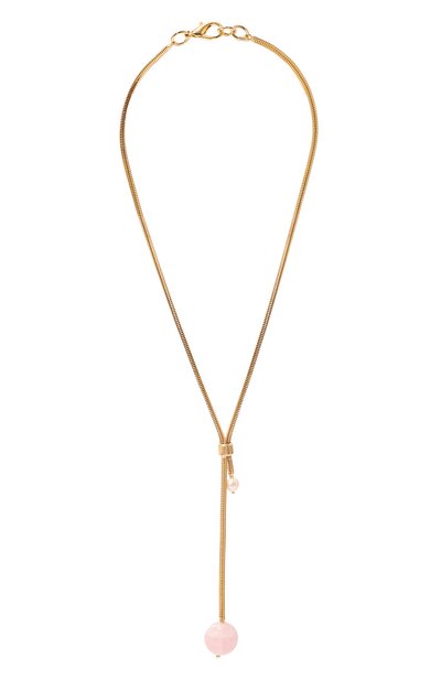 Колье с натуральным жемчугом и розовым кварцем CRYSTALLINE JEWELLERY, арт. 576А, фото 1