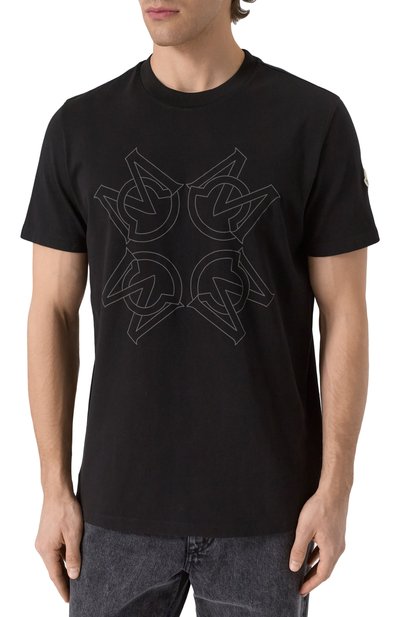 Хлопковая футболка MONCLER, арт. 8C00004/8390T/999, фото 3