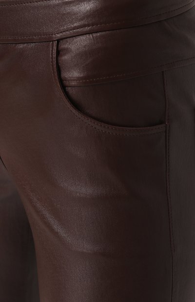 Однотонные кожаные брюки с карманами BRUNELLO CUCINELLI, арт. M0V32P6712, фото 5