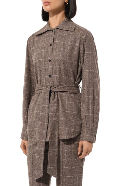 Рубашка из шелка и шерсти KITON, арт. D58453K0541E01, фото 3