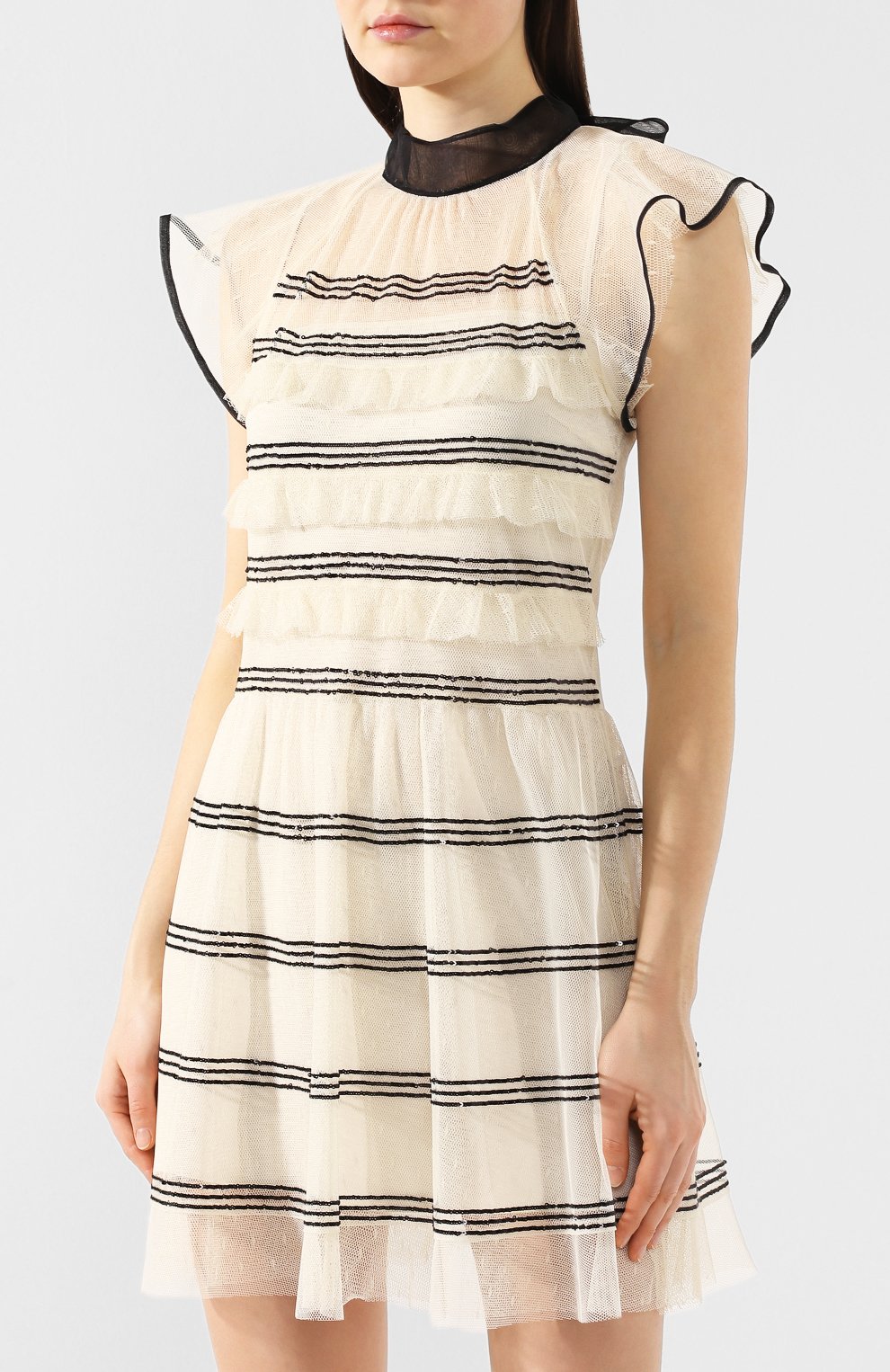 Мини-платье REDVALENTINO кремового цвета по цене 59950 руб., арт. RR3VA01B/CYB, фото 3 Мини-платье REDVALENTINO, арт. RR3VA01B/CYB, фото 3