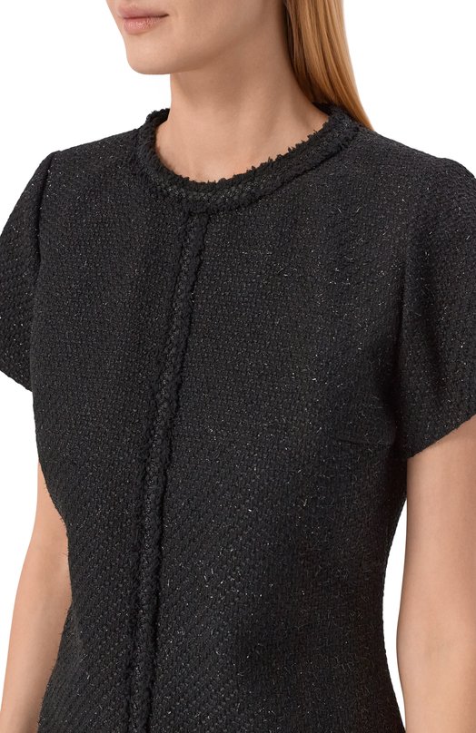 Твидовое платье HUGO 50555905 Чёрный  50555905 Фото 4