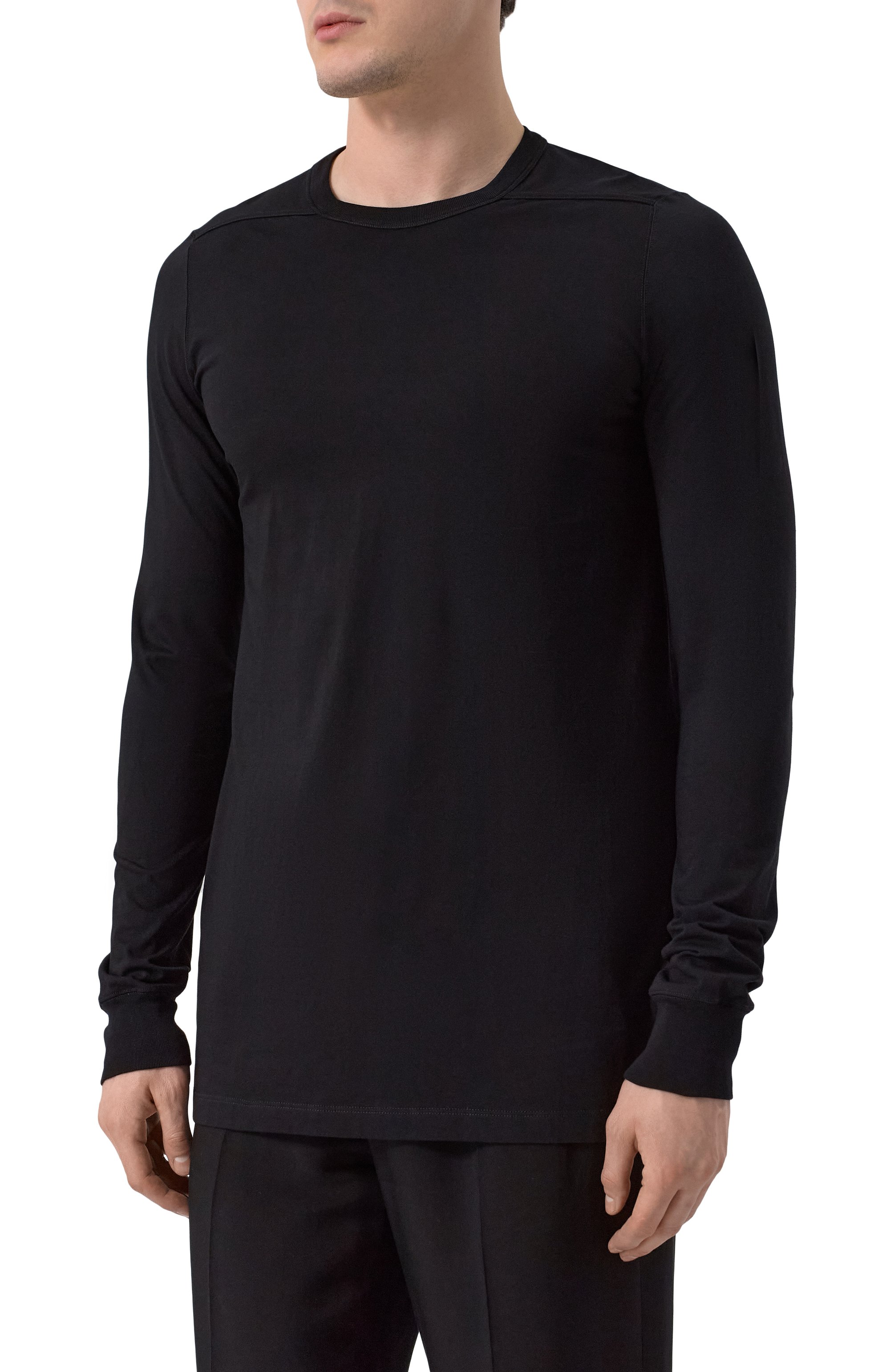 Хлопковый лонгслив RICK OWENS, арт. RU01E5266/JA, фото 3