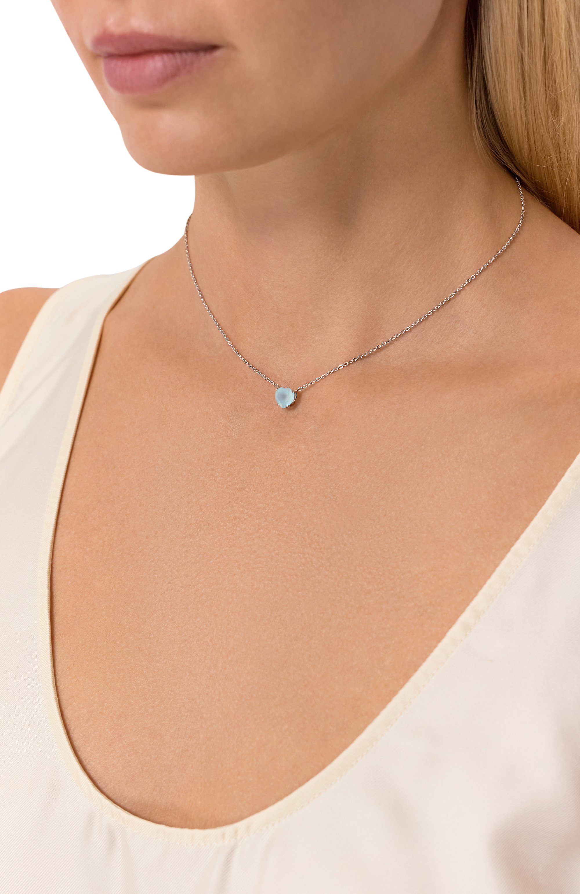 Кулон c агатом cartoon hearts MOONKA, арт. HRT-925SL-NK-AGT-BL, фото 2