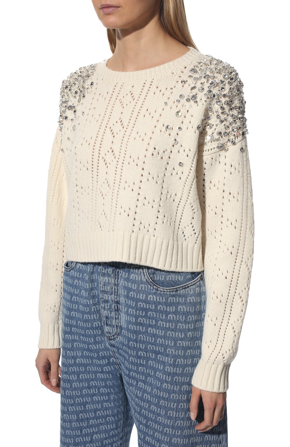 Кашемировый свитер MIU MIU, арт. MML579-10XK-F0009, фото 3