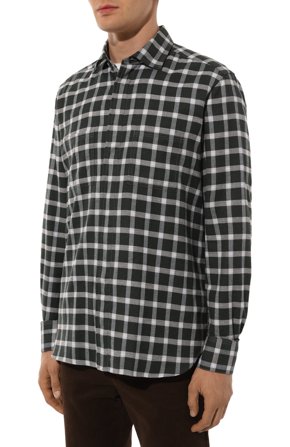 Хлопковая рубашка ZILLI, арт. SP0D01M010013168Q, фото 3