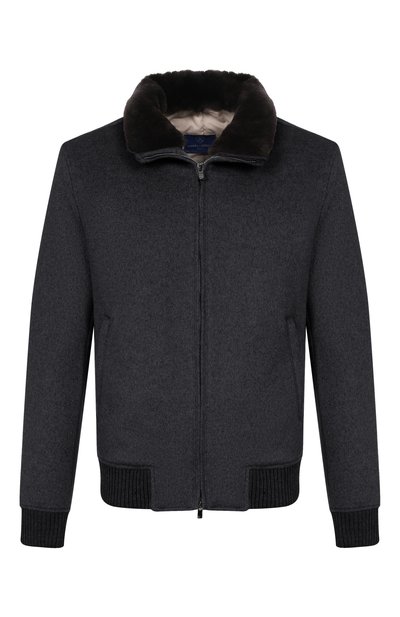 Мужской бомбер с воротником из бобра ANDREA CAMPAGNA, арт. M0D.TIBERI0/ZEUS_SET