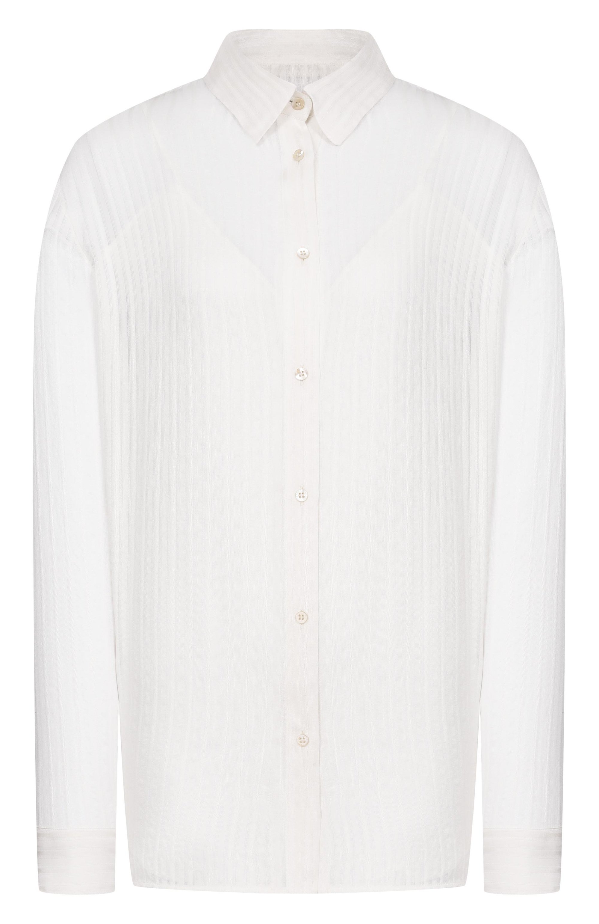 Шелковая рубашка MVST, арт. M26.2PW.B035/F151 FINE STRIPED SILK GAUZE, фото 1