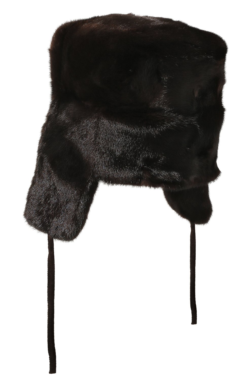 Шапка-ушанка с отделкой из меха норки VICTORIA KUSENKOVA темно-коричневого цвета по цене 94600 руб., арт. 330200004126, фото 2 Шапка-ушанка с отделкой из меха норки VICTORIA KUSENKOVA, арт. 330200004126, фото 2