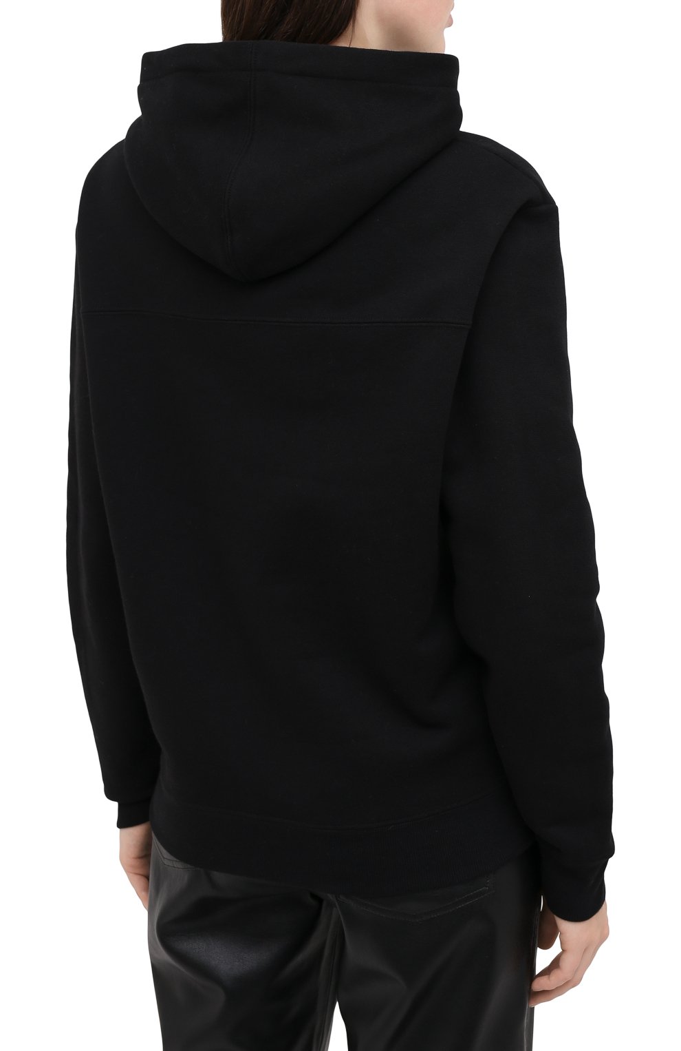 Хлопковое худи SAINT LAURENT черного цвета по цене 89600 руб., арт. 631826/YBVB2, фото 4 Хлопковое худи SAINT LAURENT, арт. 631826/YBVB2, фото 4