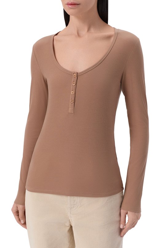 Лонгслив-хенли из лиоцелла и шерсти 12 STOREEZ 137373 Бежевый  137373 Фото 3