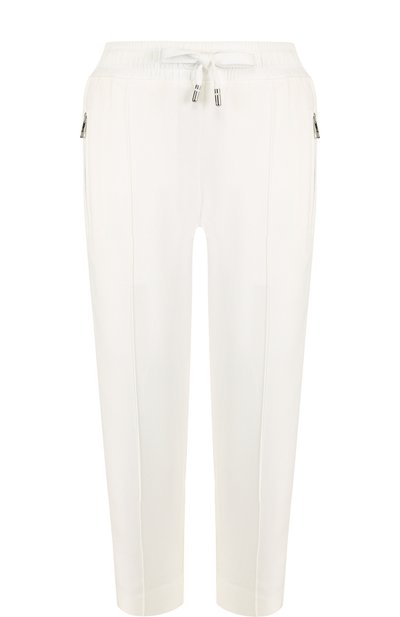 Укороченные брюки с контрастными лампасами DOLCE & GABBANA белого цвета по цене 79950 руб., арт. FTA66T/G70MP, фото 1 Укороченные брюки с контрастными лампасами DOLCE & GABBANA, арт. FTA66T/G70MP, фото 1