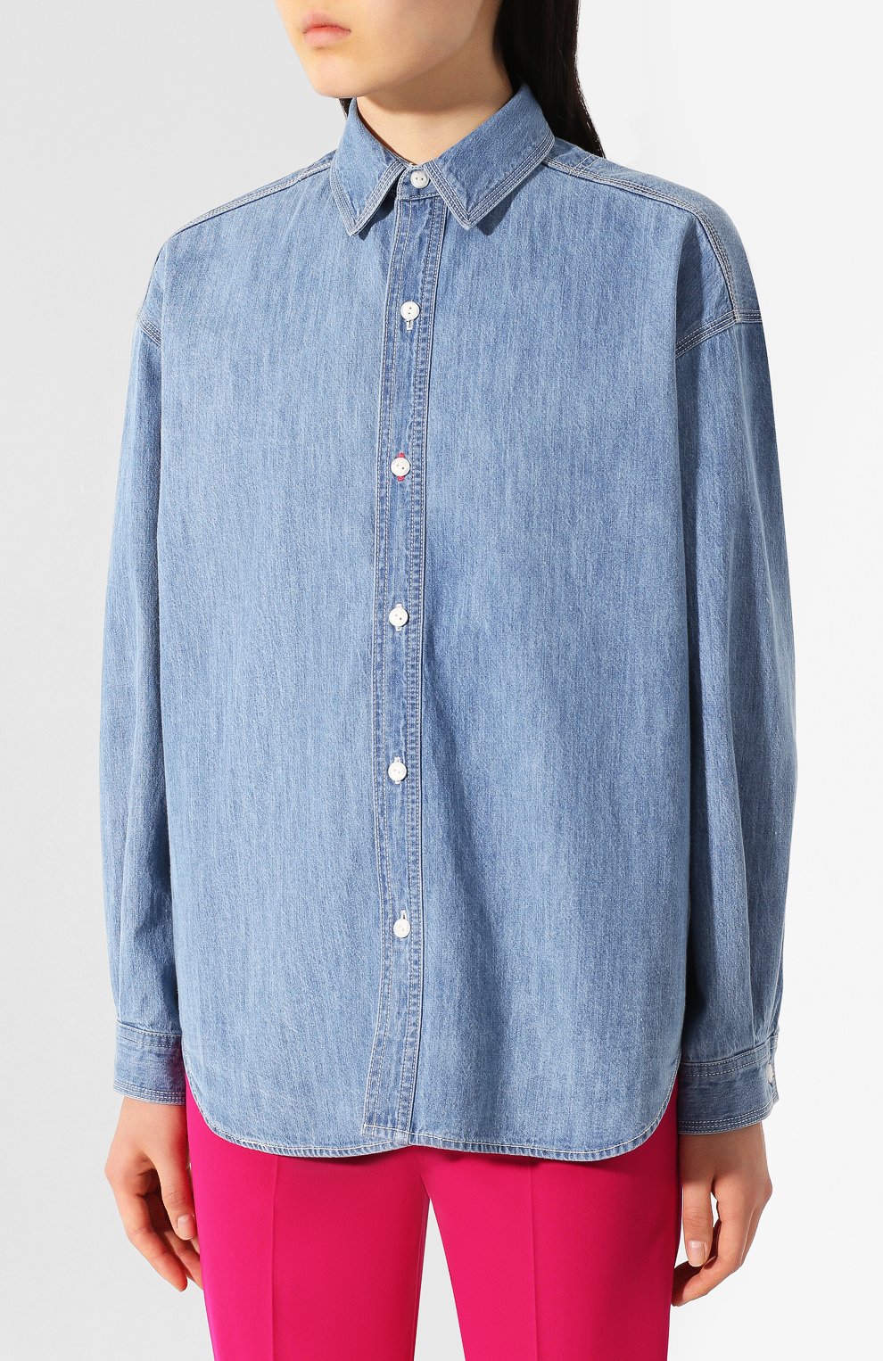 Джинсовая рубашка RAG AND BONE синего цвета по цене 35350 руб., арт. WCW20SA0194419, фото 3 Джинсовая рубашка RAG AND BONE, арт. WCW20SA0194419, фото 3