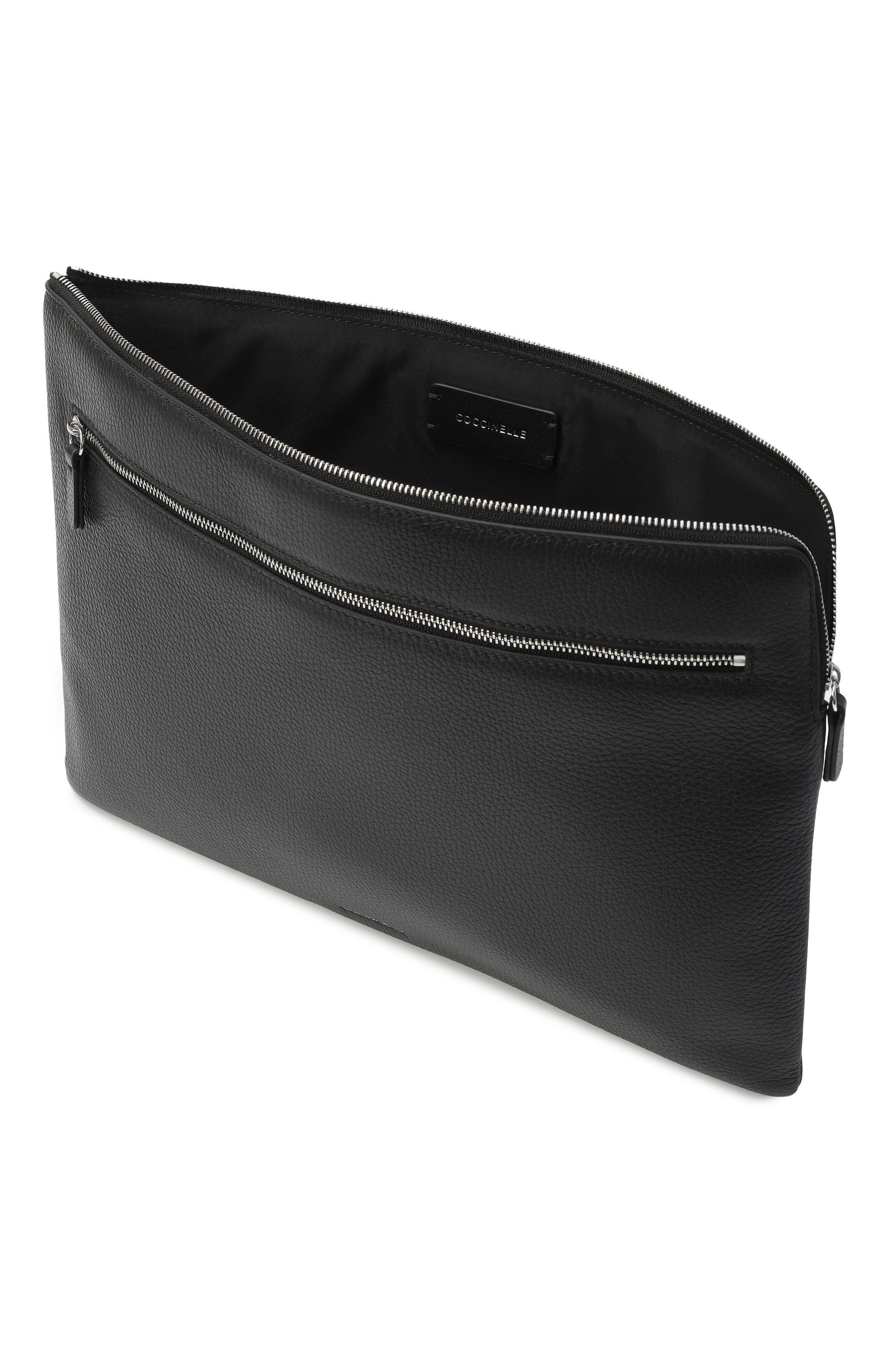 Кожаная папка для документов COCCINELLE черного цвета по цене 13650 руб., арт. E5MUK860101, фото 3 Кожаная папка для документов COCCINELLE, арт. E5MUK860101, фото 3