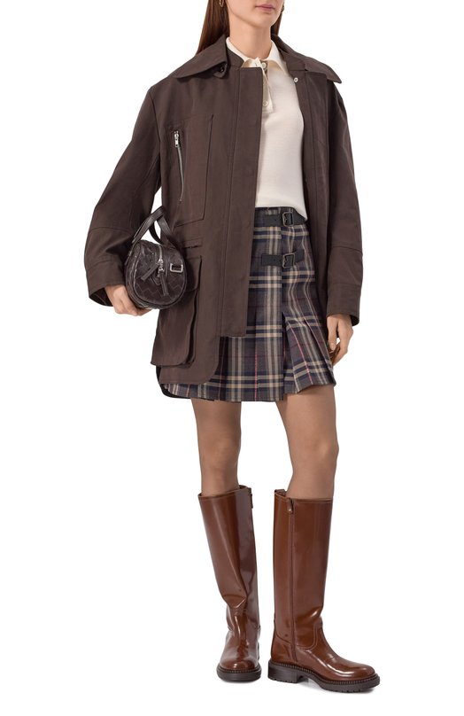 Шерстяная юбка Burberry 8110427 Серый  8110427 Фото 2