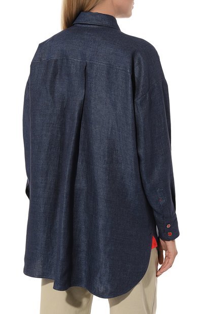 Льняная рубашка KITON, арт. D55435H08442, фото 4