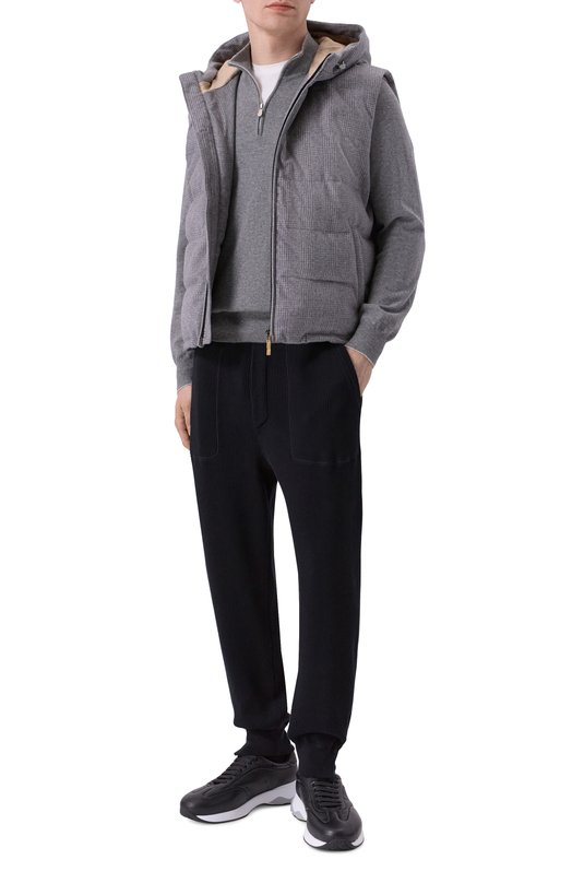 Кожаные кроссовки Kiton USSA374N0133201 Чёрный  USSA374N0133201 Фото 2