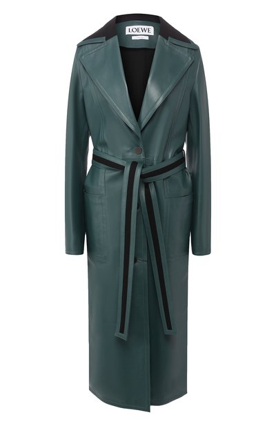 Женское кожаное пальто с поясом LOEWE, арт. D1283900BV