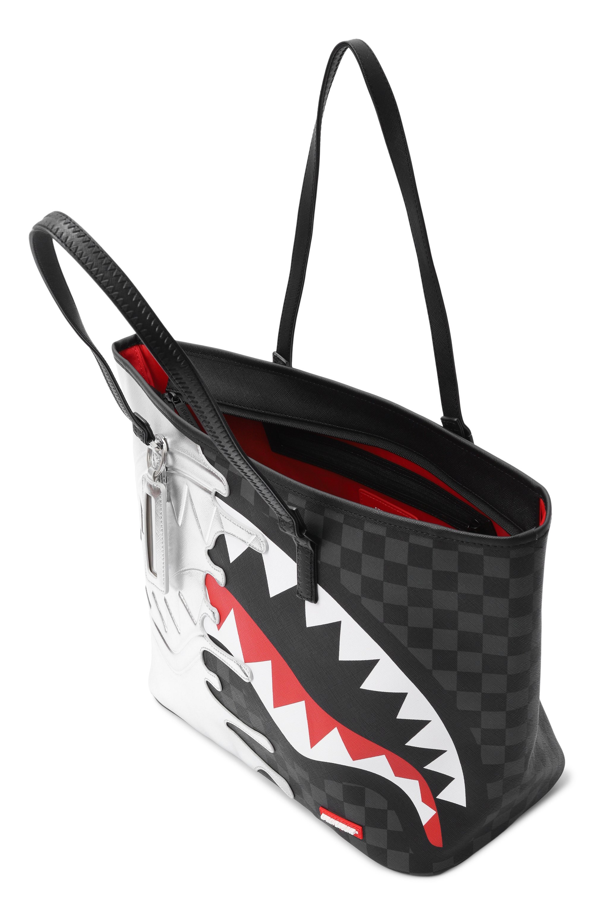 Сумка silver side drip black check SPRAYGROUND, арт. 910T8930NSZ/SILVER SIDE DRIP BLACK CHECK T0TE, фото 3