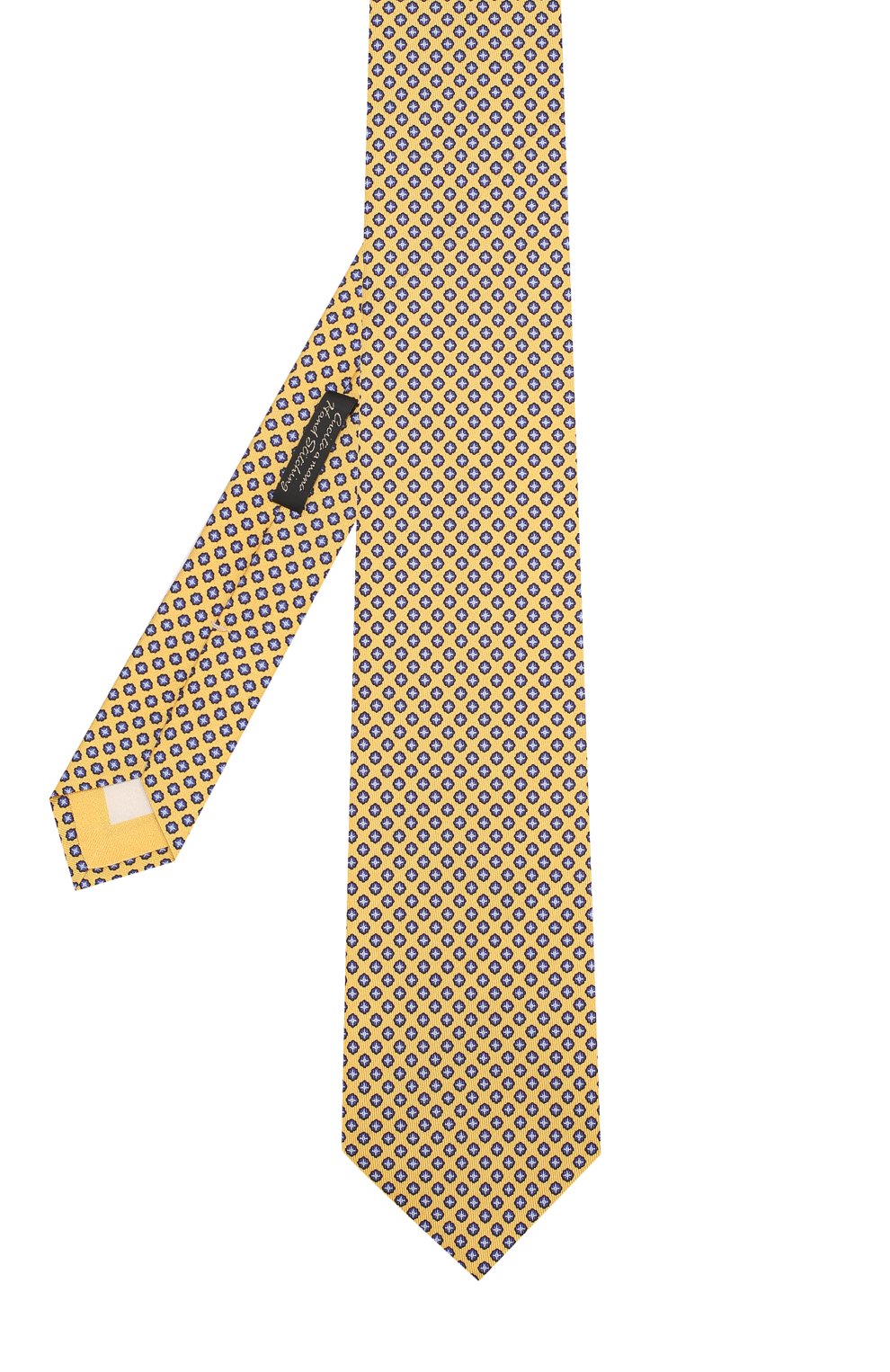 Шелковый галстук с узором CORNELIANI желтого цвета по цене 12850 руб., арт. 81U390-8120389/00, фото 2 Шелковый галстук с узором CORNELIANI, арт. 81U390-8120389/00, фото 2