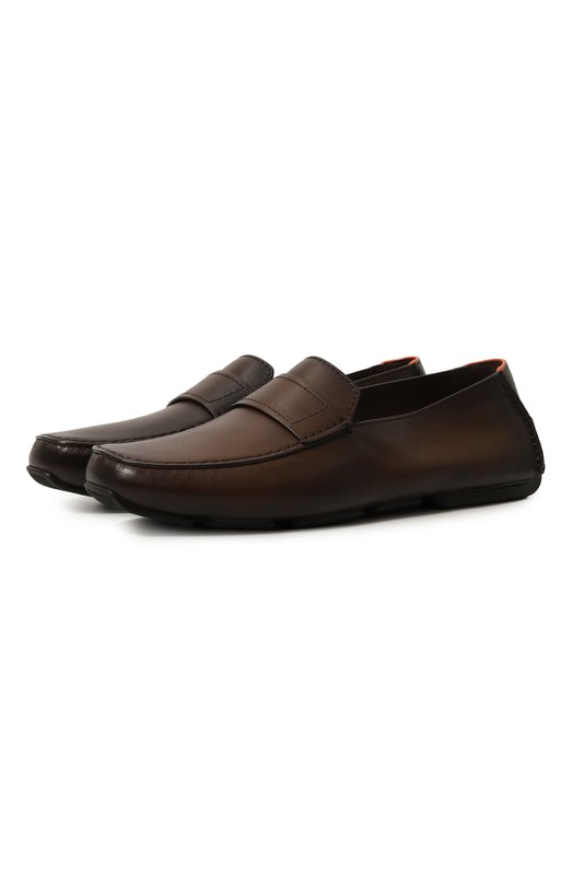 

Кожаные мокасины Driving Santoni, Коричневый