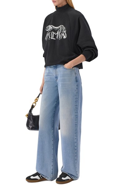 Комбинированные кеды swan BALMAIN черного цвета по цене 69350 руб., арт. FN0VI735/LBEW, фото 3 Комбинированные кеды swan BALMAIN, арт. FN0VI735/LBEW, фото 3