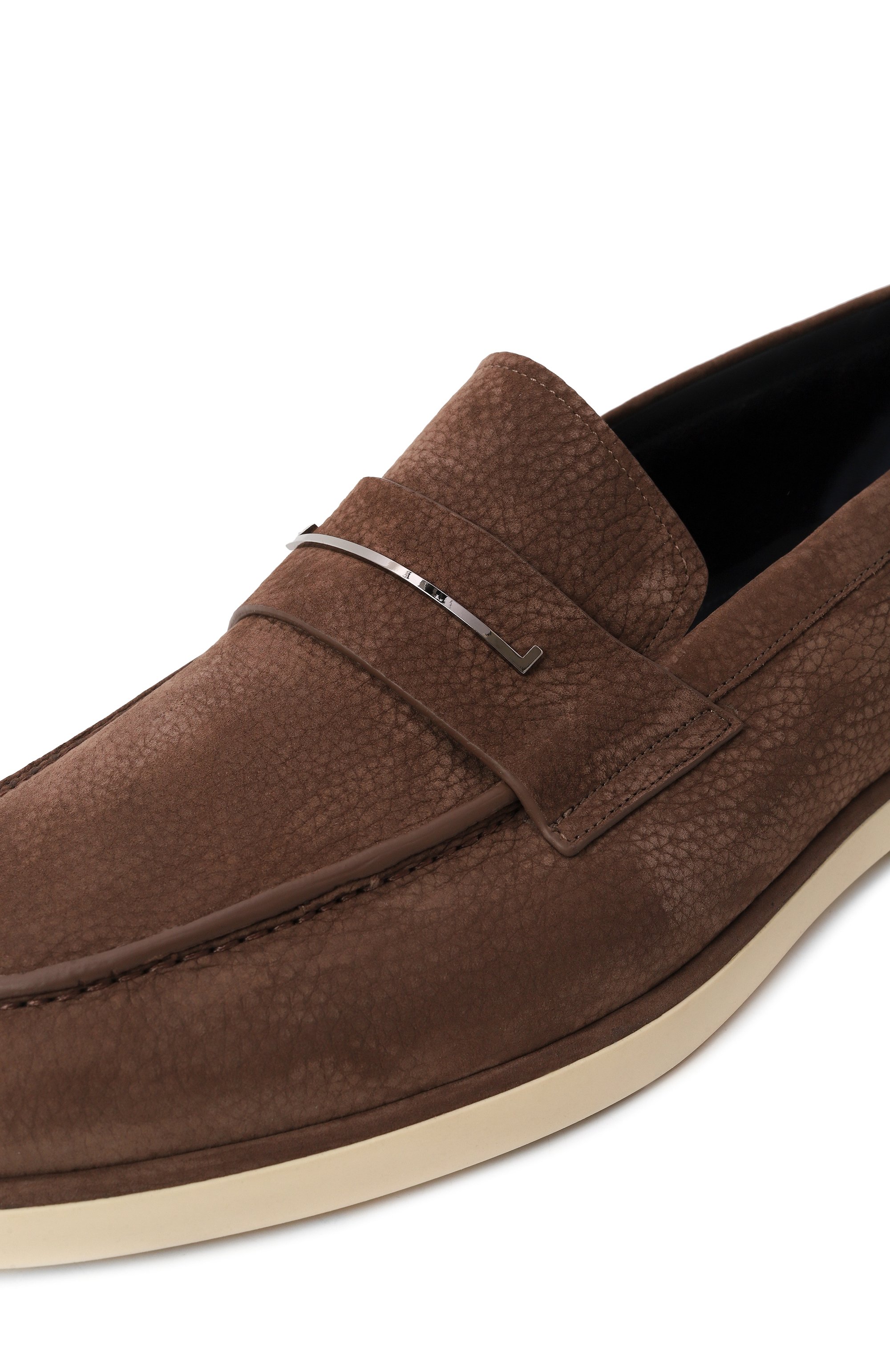 Замшевые лоферы laser z ZILLI коричневого цвета по цене 134000 руб., арт. H0147AM1071VZTP03, фото 7 Замшевые лоферы laser z ZILLI, арт. H0147AM1071VZTP03, фото 7