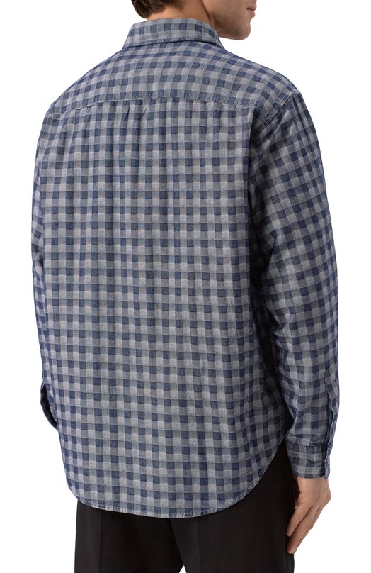 Хлопковая рубашка HUGO Blue 50556347 Синий  50556347 Фото 4