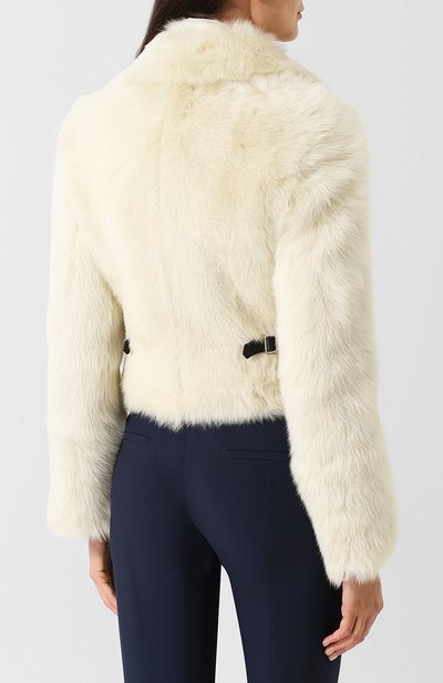 Уко�роченная шуба с кожаной отделкой CHLOÉ, арт. CHC18ACV06211, фото 4