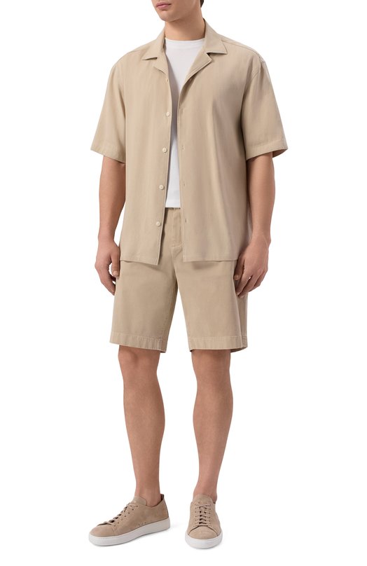 Хлопковые шорты 7 For All Mankind 7TI70E45-3A3 Бежевый  7TI70E45-3A3 Фото 2