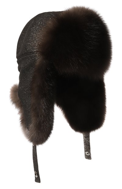 Шапка-ушанка из меха соболя BLACK SABLE, арт. BS-005F8, фото 1
