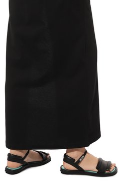 Женские кожаные сандалии PREMIATA черного цвета, арт. M6651/NAPPA | Фото 3 (Каблук высота: Низкий; Материал внутренний: Натуральная кожа; Материал сплава: Проставлено; Подошва: Плоская; Драгоценные камни: Проставлено)