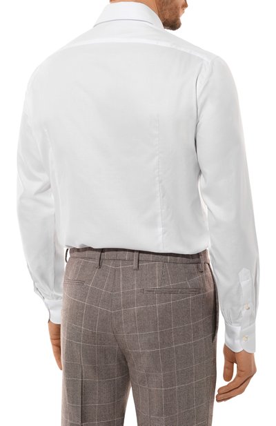 Хлопковая сорочка LUIGI BORRELLI белого цвета по цене 45650 руб., арт. PS30060/LUCIAN0/ST EV1 PC, фото 4 Хлопковая сорочка LUIGI BORRELLI, арт. PS30060/LUCIAN0/ST EV1 PC, фото 4