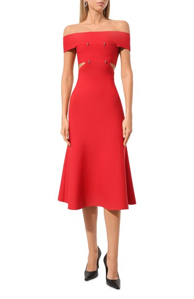 Платье из вискозы ALEXANDER MCQUEEN, арт. 748050/Q1A5Z, фото 3