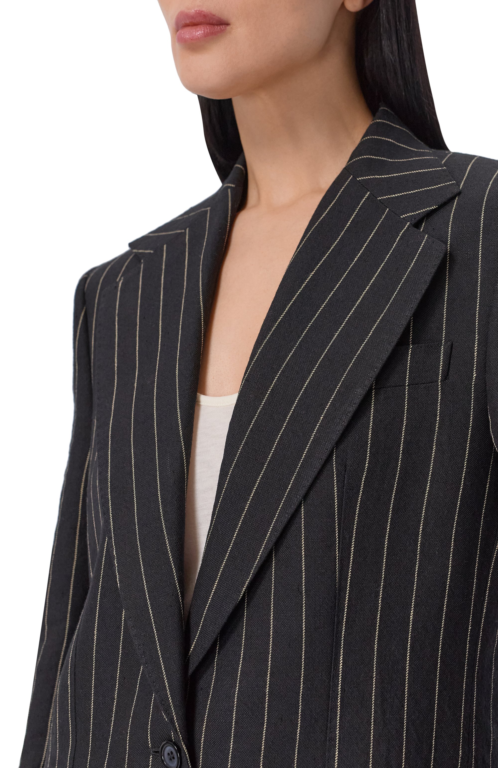 Жакет изо льна и шерсти DOLCE & GABBANA черного цвета по цене 363000 руб., арт. F2JAAT/FR3F2, фото 5 Жакет изо льна и шерсти DOLCE & GABBANA, арт. F2JAAT/FR3F2, фото 5