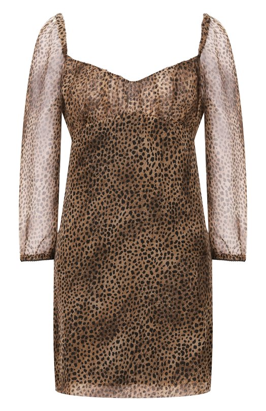 Шелковое платье Saint Laurent 859949/Y7J38 Леопардовый 859949/Y7J38