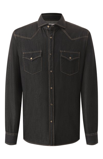 Мужская джинсовая рубашка BRUNELLO CUCINELLI, арт. MR683B2036