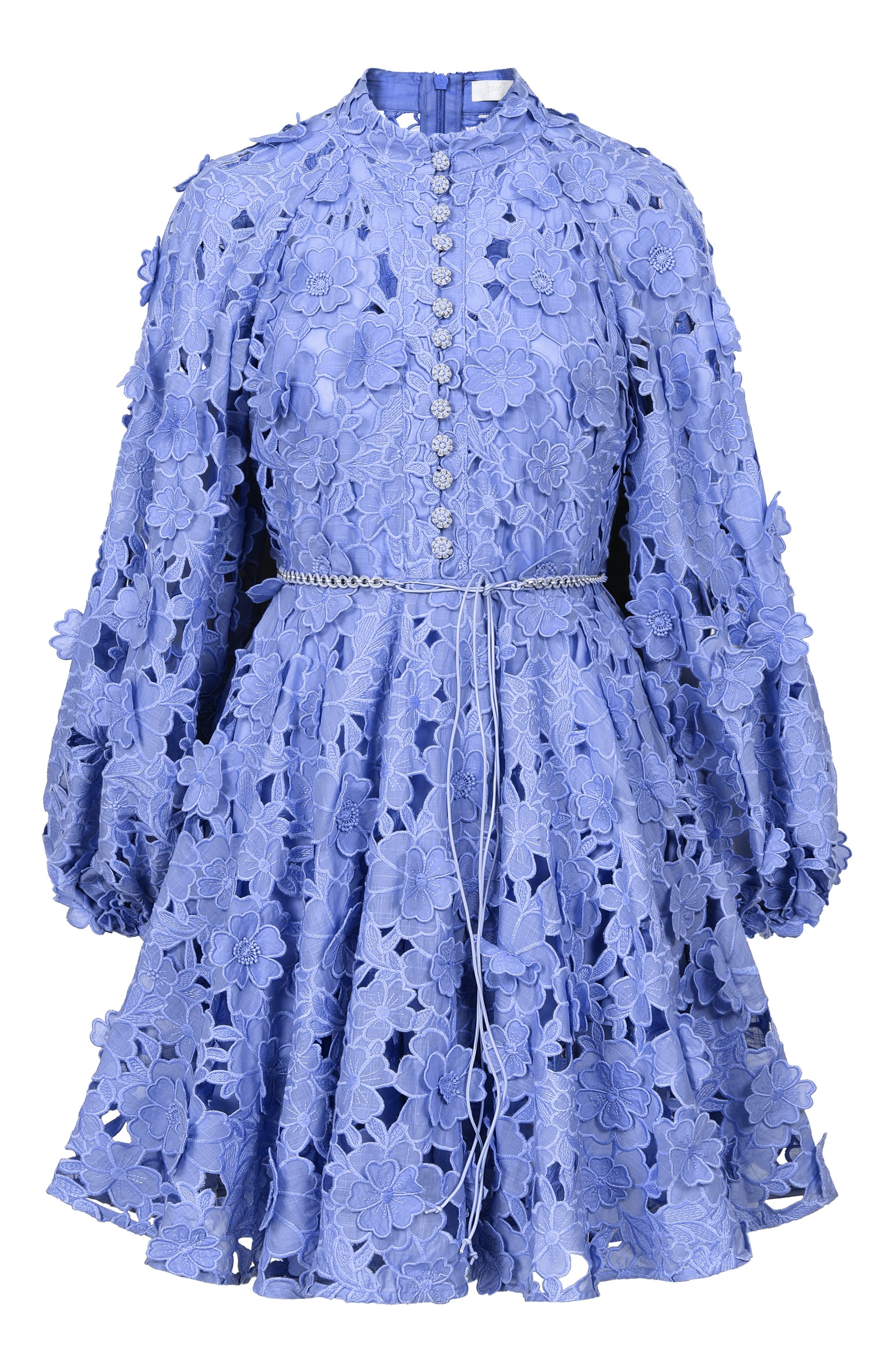 Хлопковое платье ZIMMERMANN голубого цвета по цене 175500 руб., арт. 6886DRS264, фото 1 Хлопковое платье ZIMMERMANN, арт. 6886DRS264, фото 1