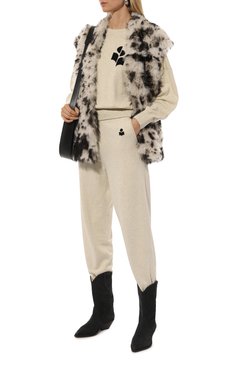 Женские джоггеры из хлопка и вискозы ISABEL MARANT ETOILE светло-бежевого цвета, арт. 23APA0105FAA3L75E | Фото 2 (Материал сплава: Проставлено; Драгоценные камни: Проставлено; Длина (брюки, джинсы): Стандартные; Кросс-КТ: Трикотаж; Женское Кросс-КТ: Джоггеры - брюки, Брюк�и-одежда; Стили: Спорт-шик; Материал внешний: Хлопок)