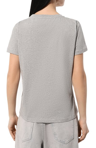 Хлопковая футболка A.P.C. серого цвета по цене 9990 руб., арт. C0FBT-F26012, фото 4 Хлопковая футболка A.P.C., арт. C0FBT-F26012, фото 4