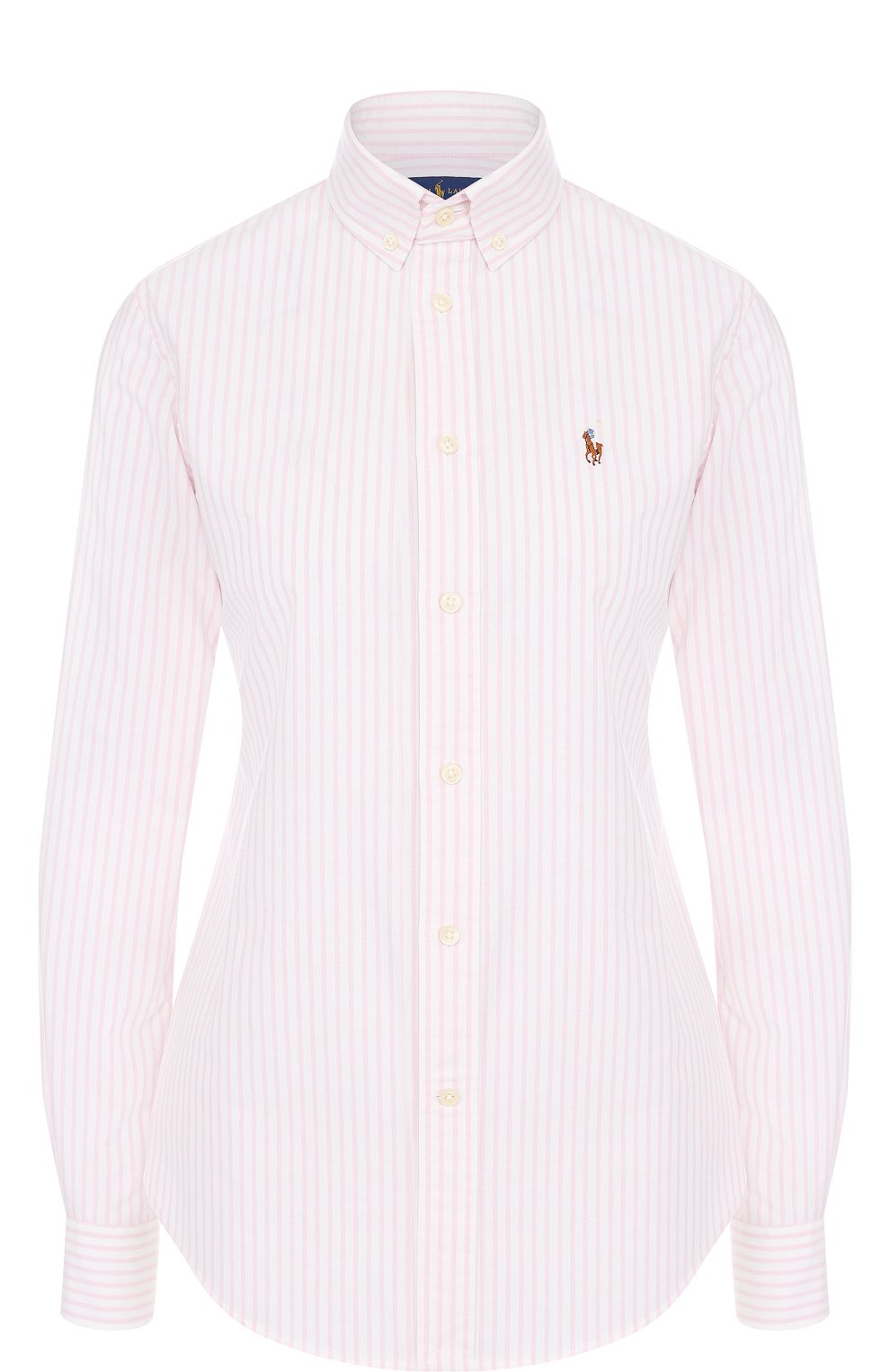 Приталенная хлопковая блуза в полоску POLO RALPH LAUREN, арт. 211642479, фото 1