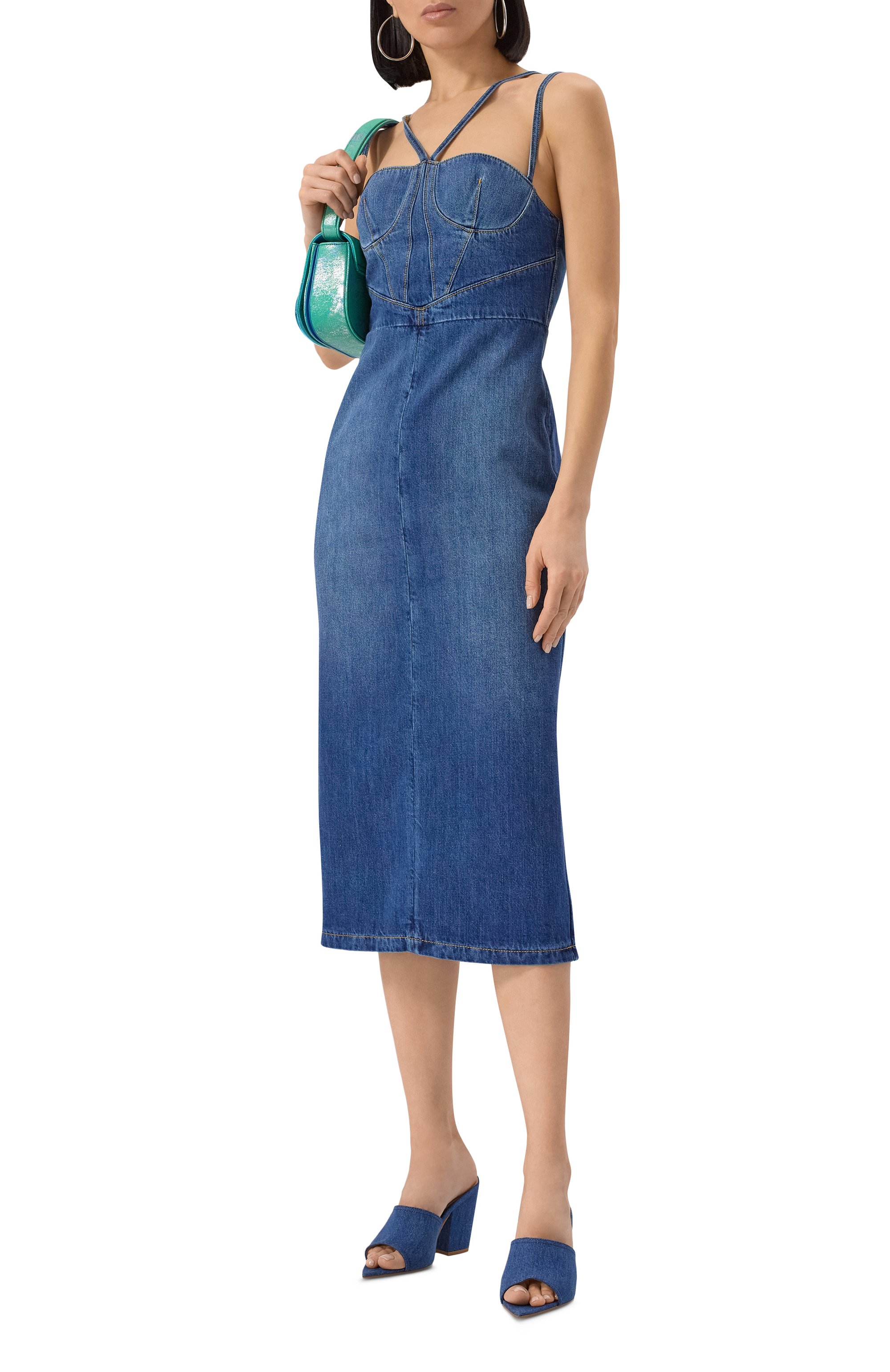 Текстильные мюли GIANVITO ROSSI, арт. G10042.85RIC.DEMMIDB, фото 2