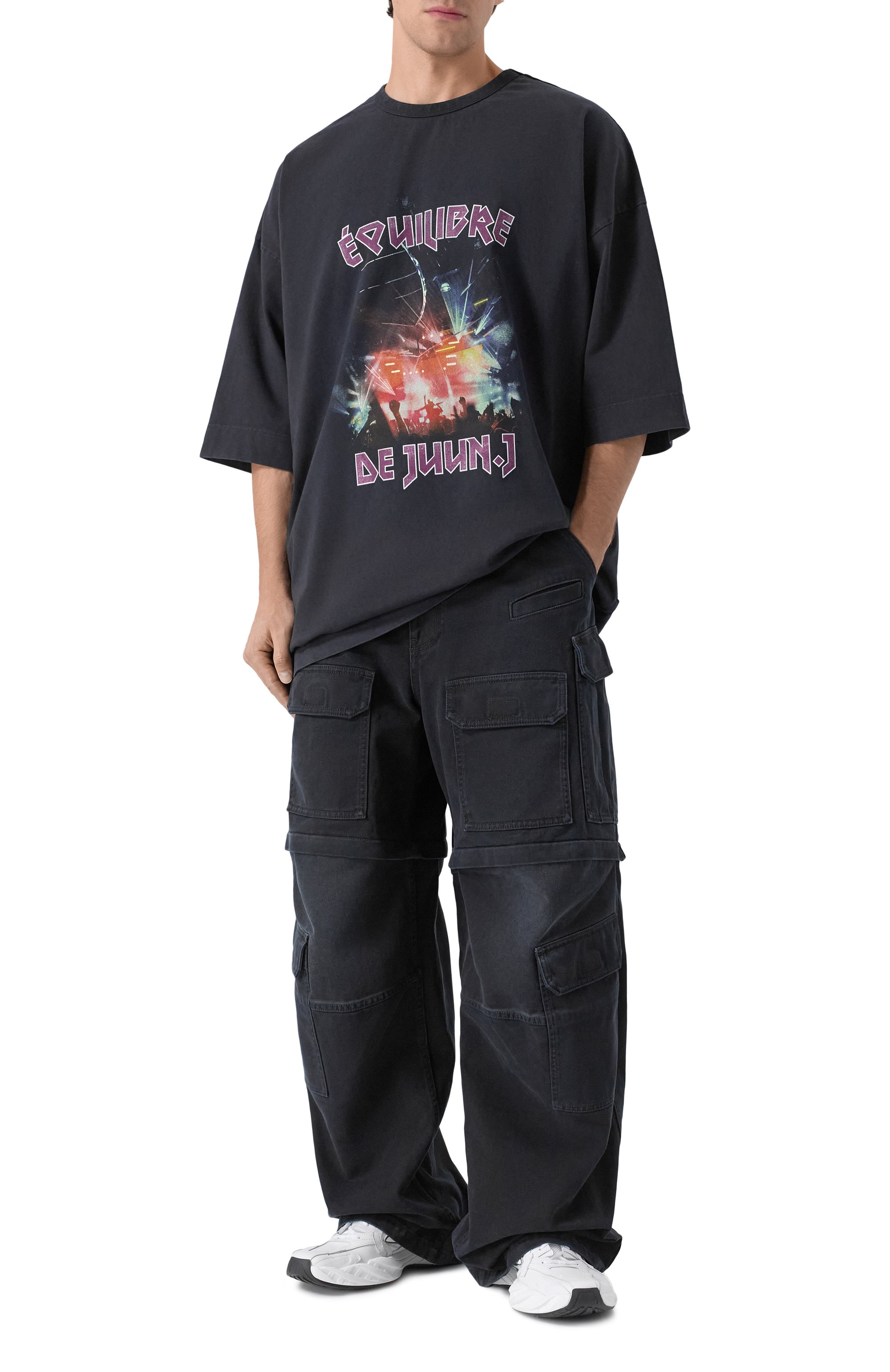 Хлопковая футболка JUUN.J темно-серого цвета по цене 37800 руб., арт. JC5742P26R, фото 2 Хлопковая футболка JUUN.J, арт. JC5742P26R, фото 2