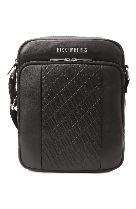 Мужская сумка jade DIRK BIKKEMBERGS черного цвета, арт. BKB001078M | Фото 1 (Материал: Натуральная кожа; Размер: medium; Материал сплава: Проставлено; Ремень/цепочка: На ремешке; Драгоценные камни: Проставлено)