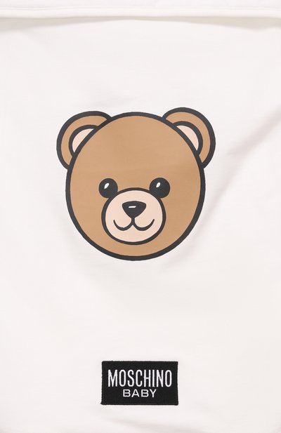 Хлопковый конверт MOSCHINO молочного цвета по цене 23450 руб., арт. MUE00V/LCA19, фото 3 Хлопковый конверт MOSCHINO, арт. MUE00V/LCA19, фото 3