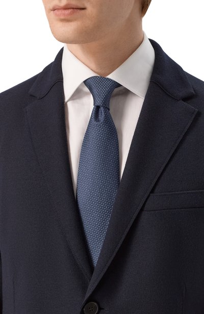 Шелковый галстук CANALI синего цвета по цене 23150 руб., арт. 18/HJ04752, фото 2 Шелковый галстук CANALI, арт. 18/HJ04752, фото 2