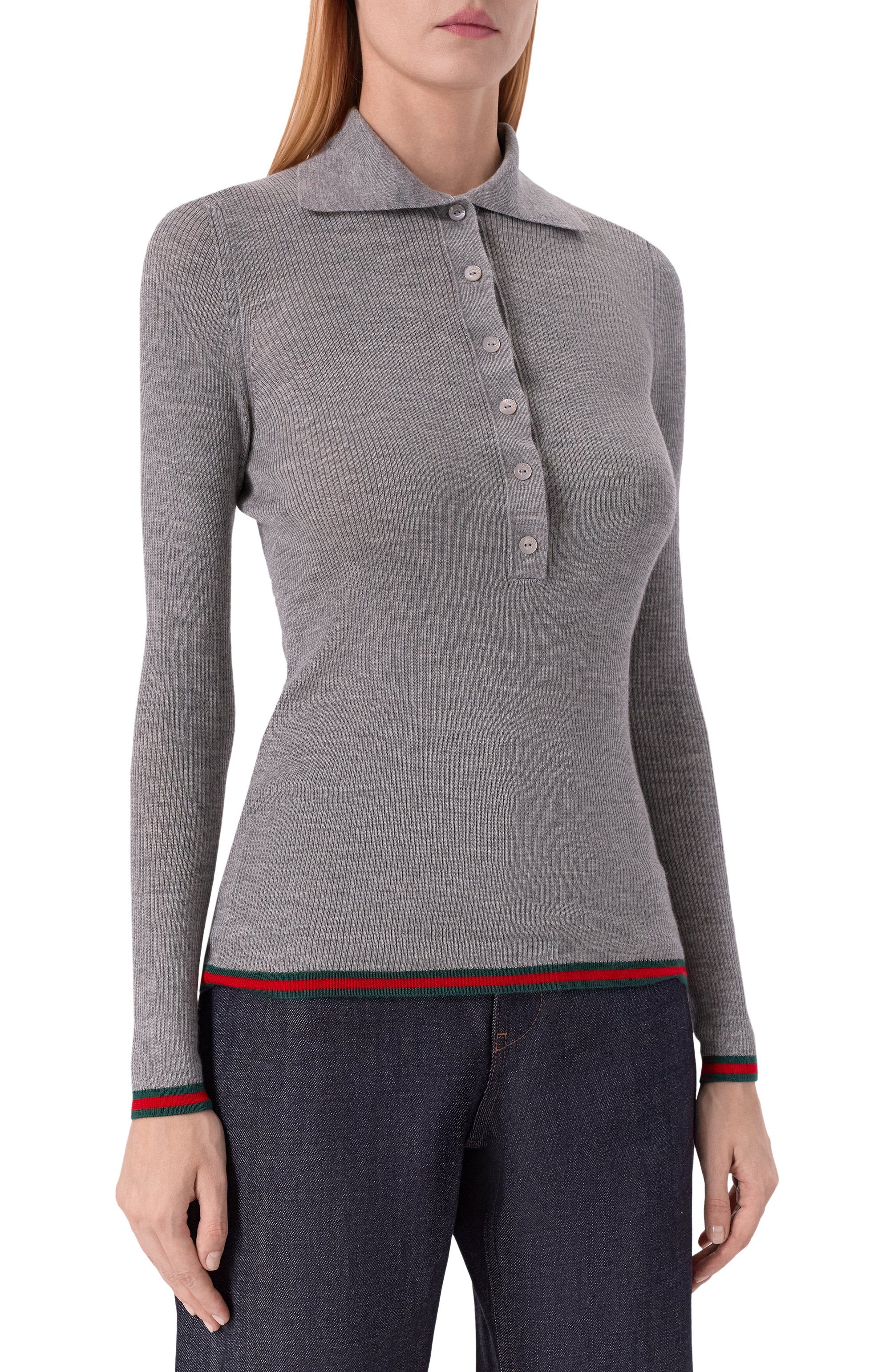 Поло из кашемира и шелка GUCCI, арт. 810315/XKD8J, фото 3