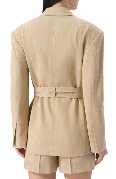 Жакет из вискозы PINKO бежевого цвета по цене 52100 руб., арт. 104887/A2EJ, фото 4 Жакет из вискозы PINKO, арт. 104887/A2EJ, фото 4